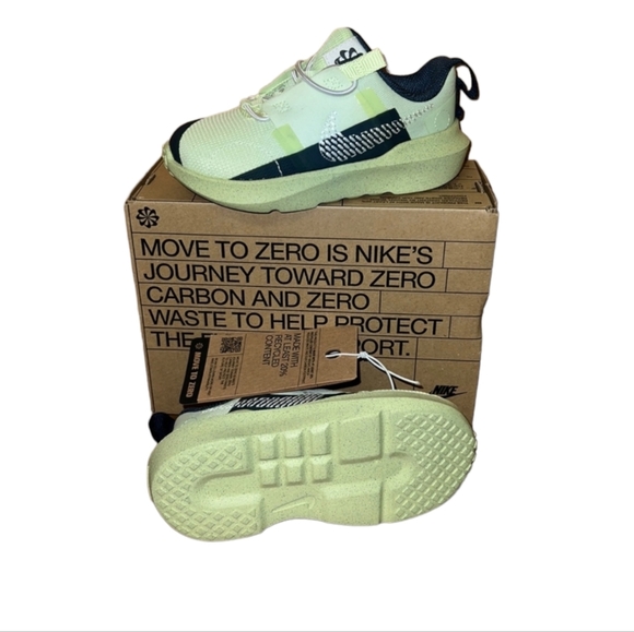 𝅺Nike Crater Impact Lime Ice/White/Armory Navy Toddler Kids' Shoe - Picture 4 of 4